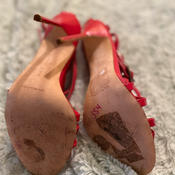 Manolo Blahnik RED Strappy Heels - Picture 14 of 16